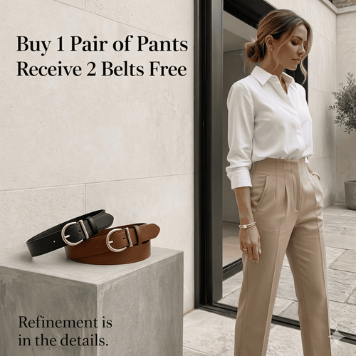 Eloara High-Waist Trousers (Includes 2 Complimentary Belts)