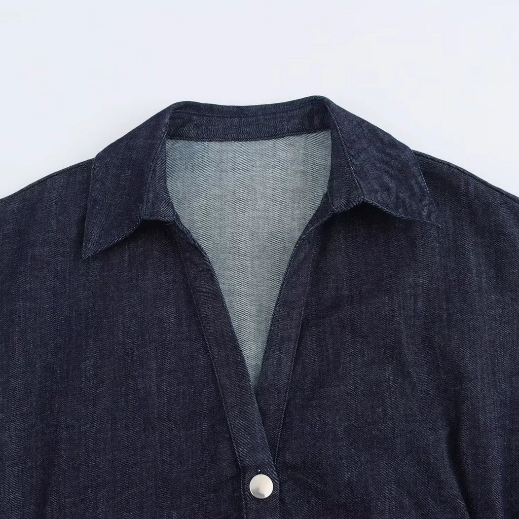 Eloara Denim Midi Dress