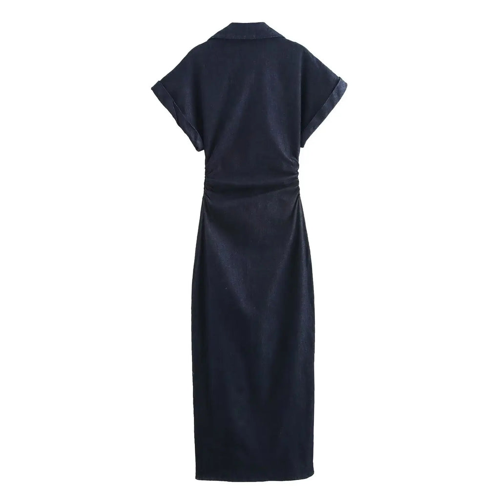 Eloara Denim Midi Dress