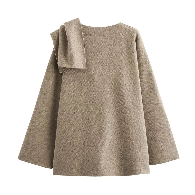 Eloara Asymmetric Scarf Padded Coat