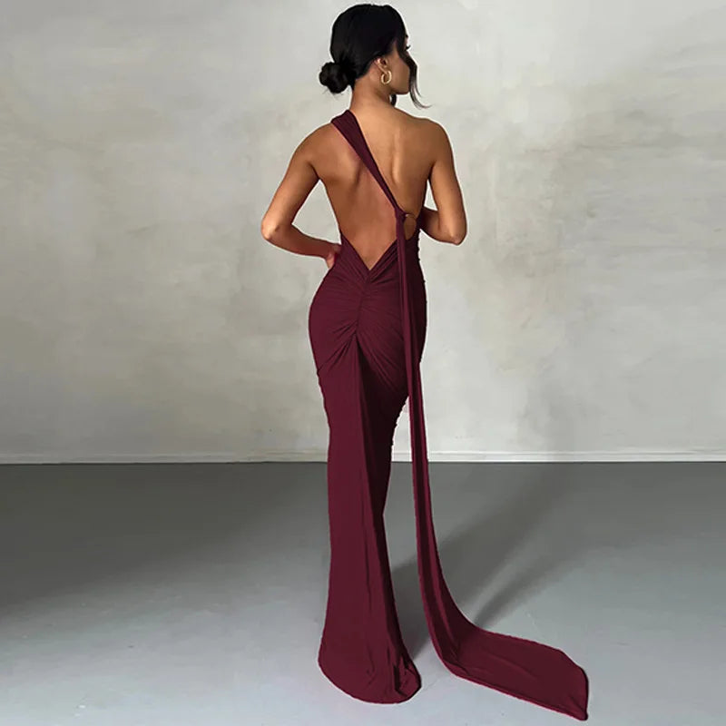 Eloara One-Shoulder Maxi Dress