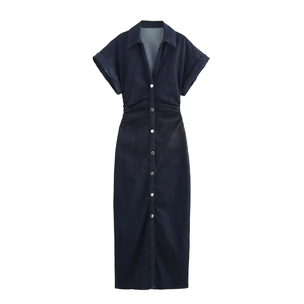 Eloara Denim Midi Dress