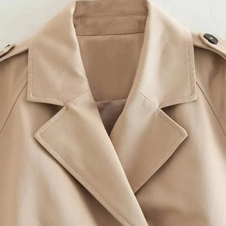Eloara Cropped Trench Coat