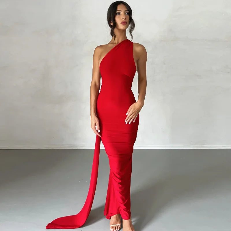 Eloara One-Shoulder Maxi Dress