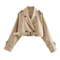 Eloara Cropped Trench Coat
