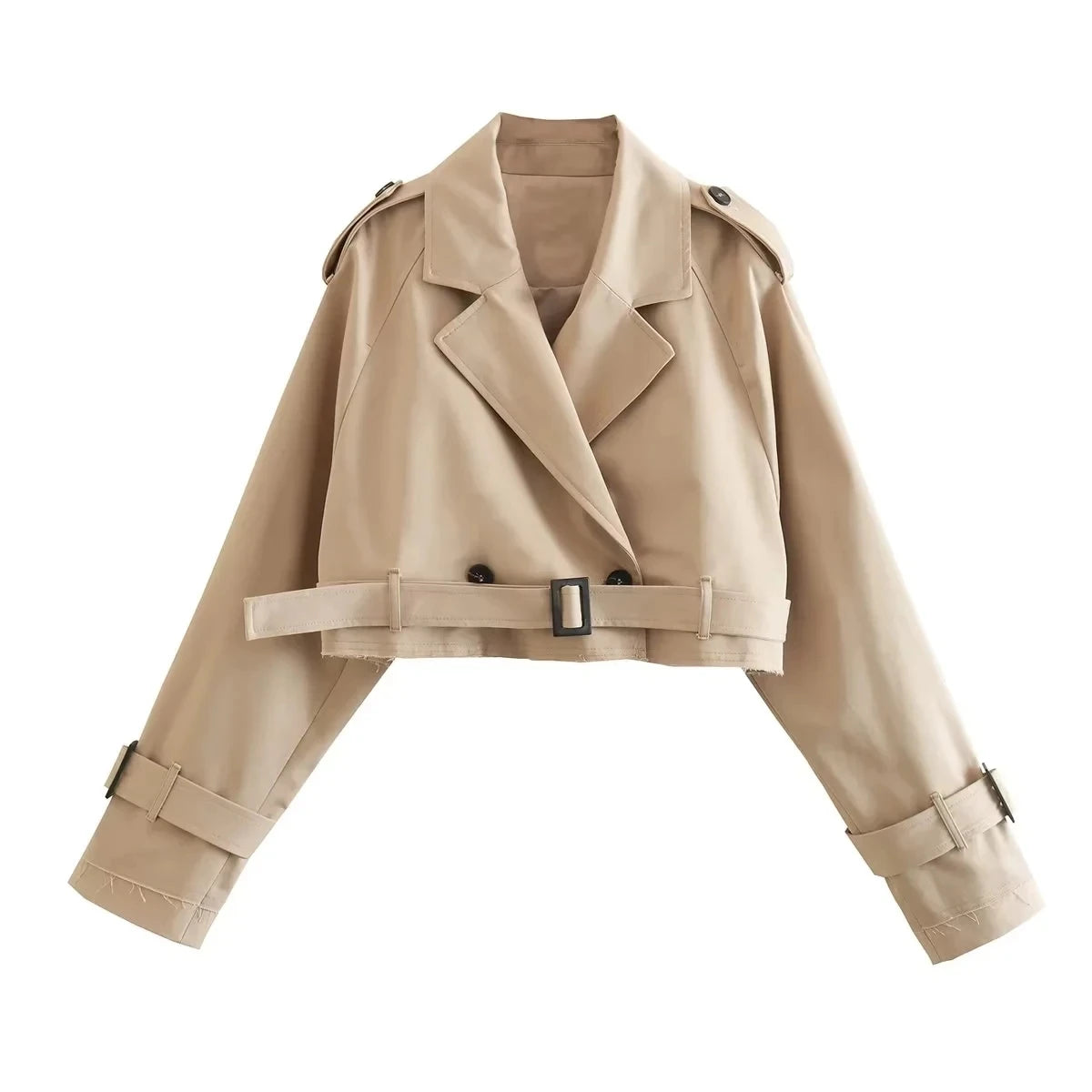 Eloara Cropped Trench Coat