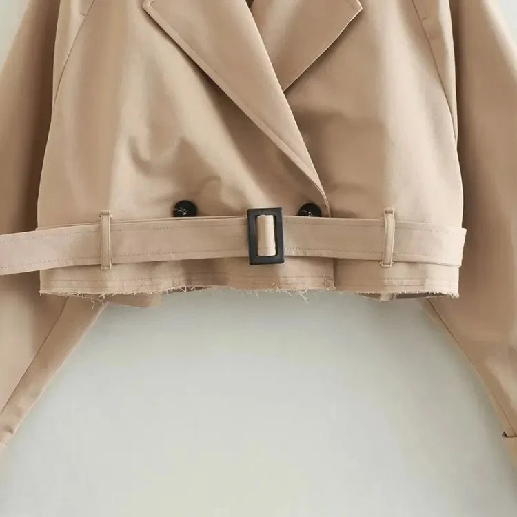 Eloara Cropped Trench Coat