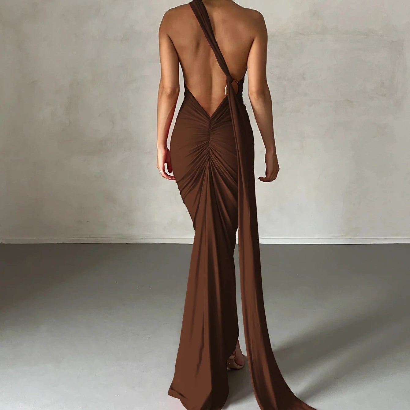 Eloara One-Shoulder Maxi Dress